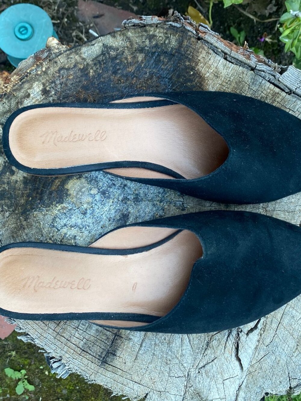Madewell Black Suede Remi Mules Size 8.5 - Picture 5 of 6